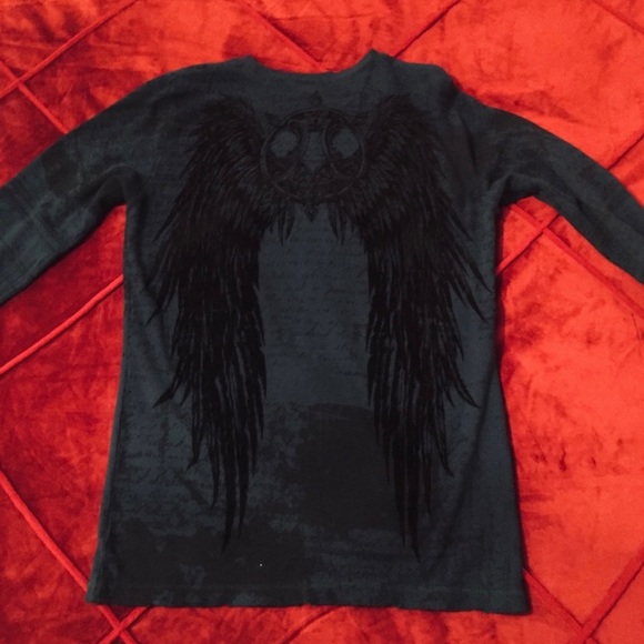 For 2 Affliction, size small, good condition, color blue, - Picture 3 of 6